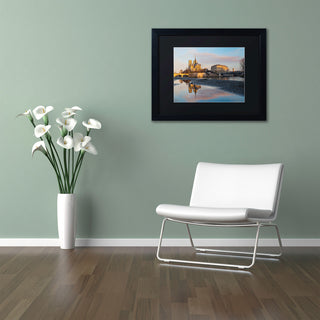 Mathieu Rivrin 'Sunrise in Notre Dame de Paris' Matted Framed Art, 16x20