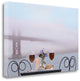 Up Close Overcast Bistro Caf" Golden Gate Bridge 3 Giclee Wrap Canvas Wall Art