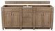 Bristol 72" Double Vanity Bright White, Whitewashed Walnut, White Zeus, Three-Hole