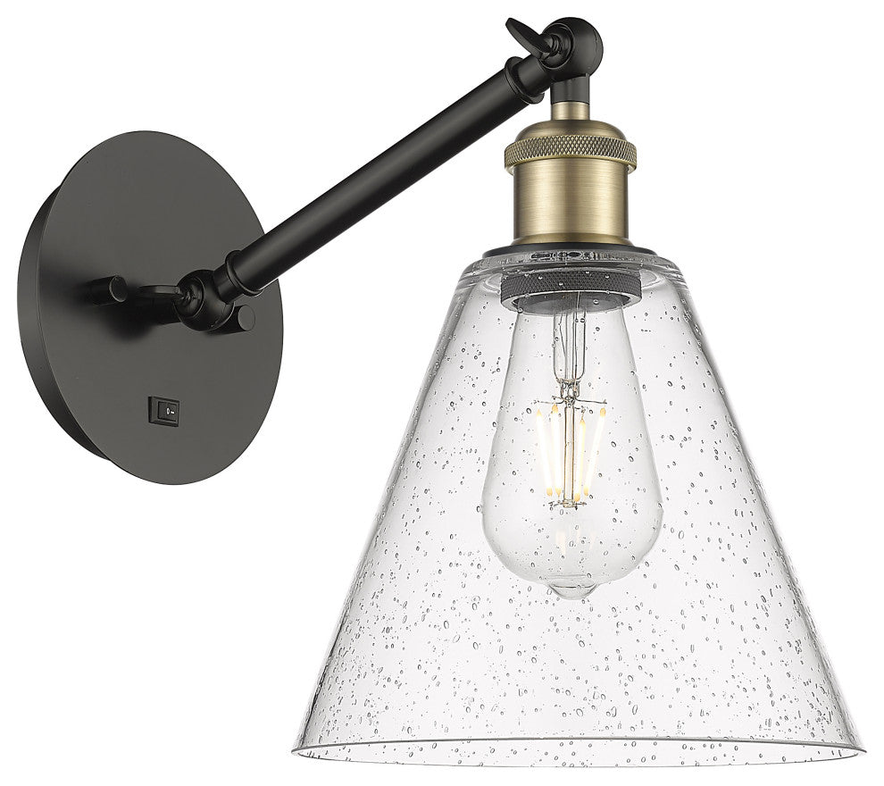 Innovations 317-1W-BAB-GBC-84-LED 1-Light Sconce, Black Antique Brass