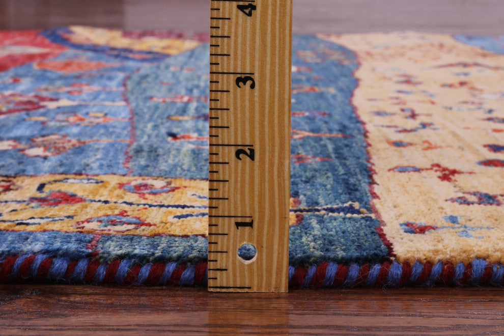 3' 11" X 5' 10" Tribal Persian Gabbeh Hand Knotted Wool Rug Q12136