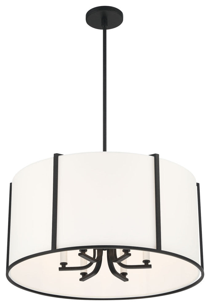 Carlyn Six Light Pendant in Black