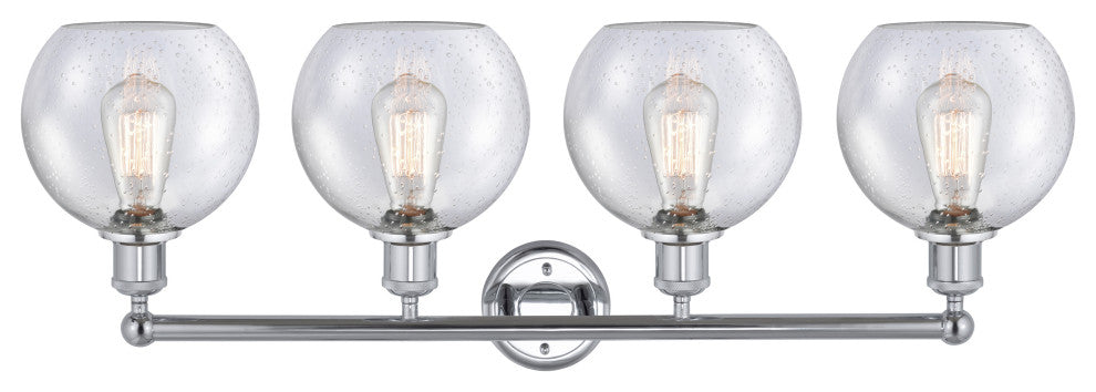 Athens 4-Light 35" Bath Vanity Light, Polished Chrome, Seedy