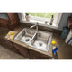 LR33225 Lustertone Classic Stainless Steel 33" x 22" Double Bowl Drop-in Sink