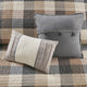 Madison Park Ridge 6 Piece Printed Herringbone Quilt Set With Throw Pillows