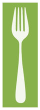"Mealtime: White on Green - Fork" Digital Paper Print by BG.Studio, 20"x56"