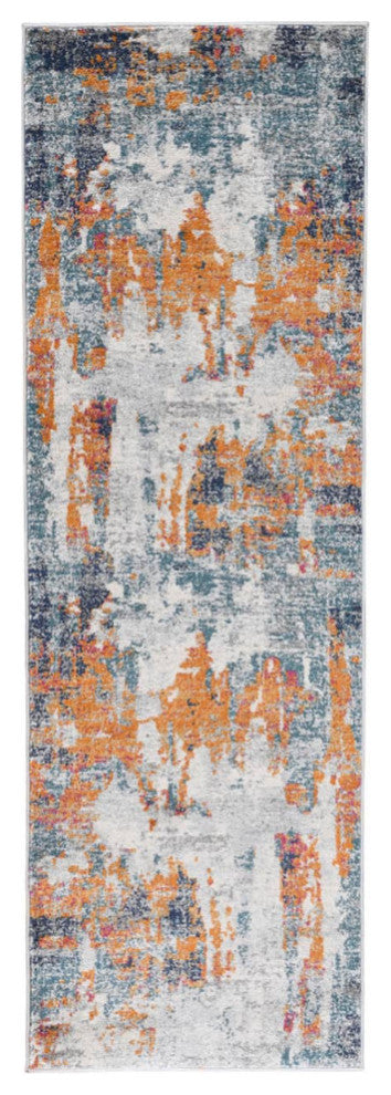Montana Joanna Runner, Orange, 2'7" x 8', Abstract