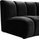 Infinity Channel Tufted Velvet Modular Chair, Black, 9 Piece