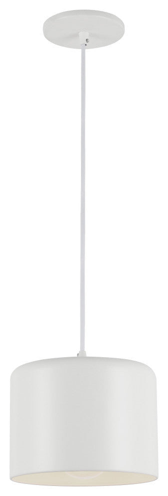 Emilia Transitional Modern Pendant Light, Matte White
