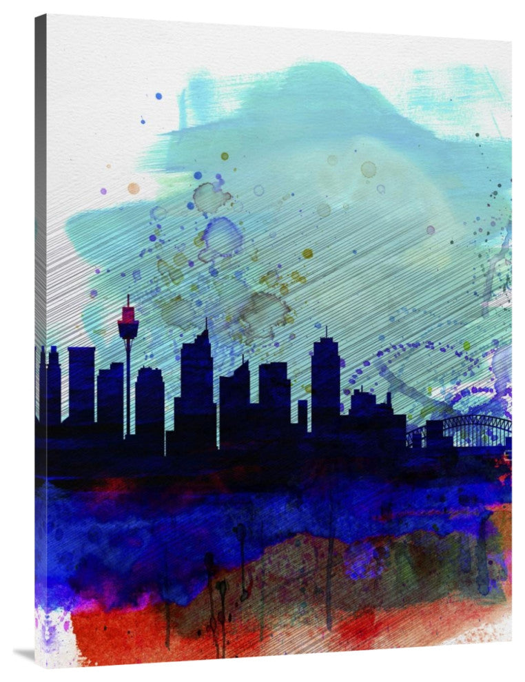 "Sydney Watercolor Skyline" Fine Art Print