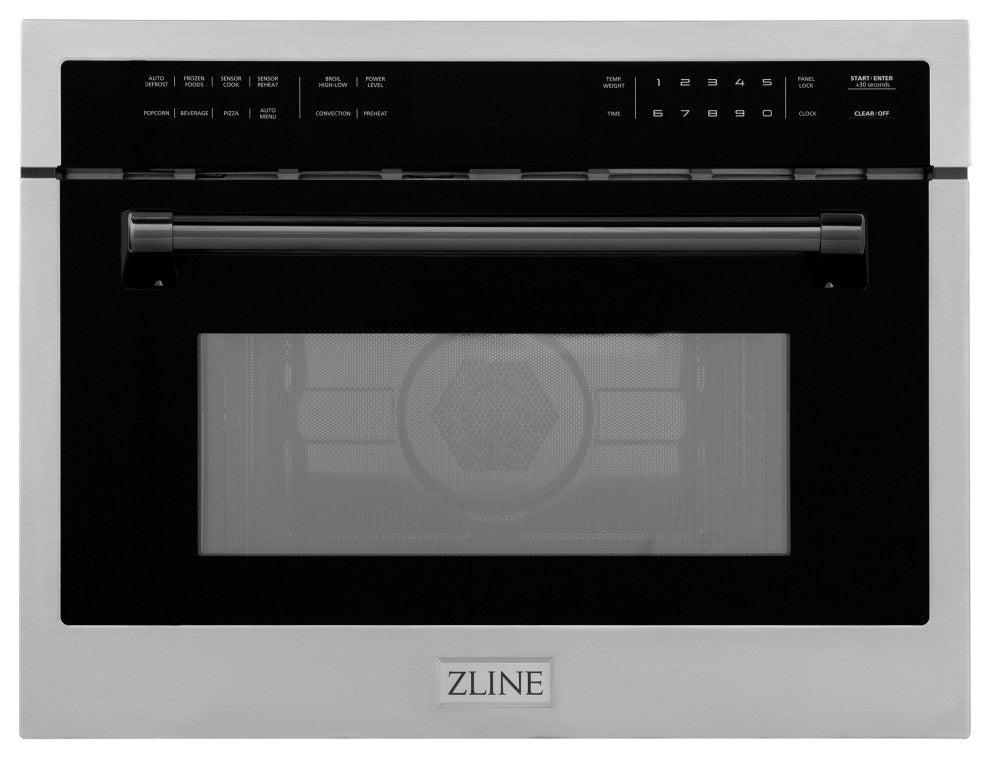 ZLINE 24" Microwave Oven, Stainless With Matte Black MWOZ-24-MB