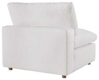 Commix Down Filled Overstuffed 4-Piece Sectional Sofa Set, Pure White