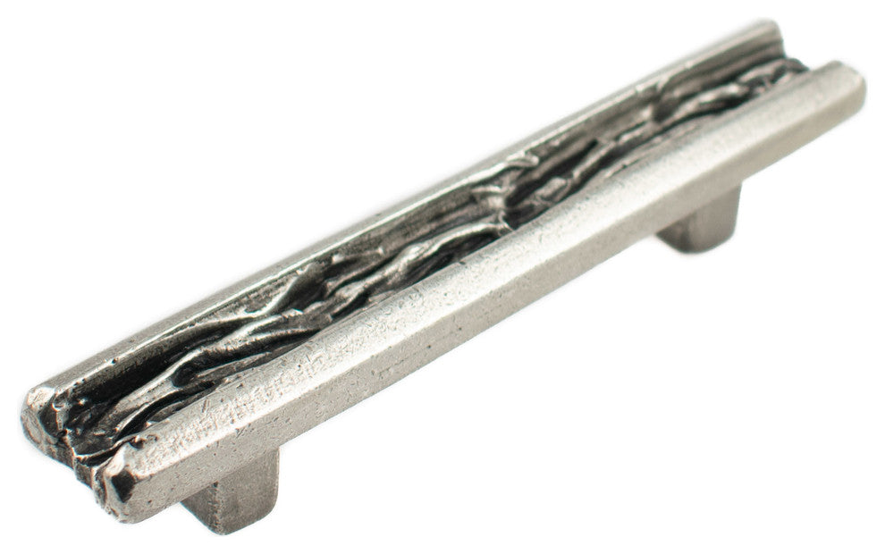 Rapids Pewter Cabinet Pull Hawk Hill Hardware, Polished Pewter