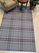 Blue Transitional Geometric Plaid Area Rug