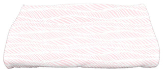 Rolling Waves, Geometric Print Bath Towel, Pink