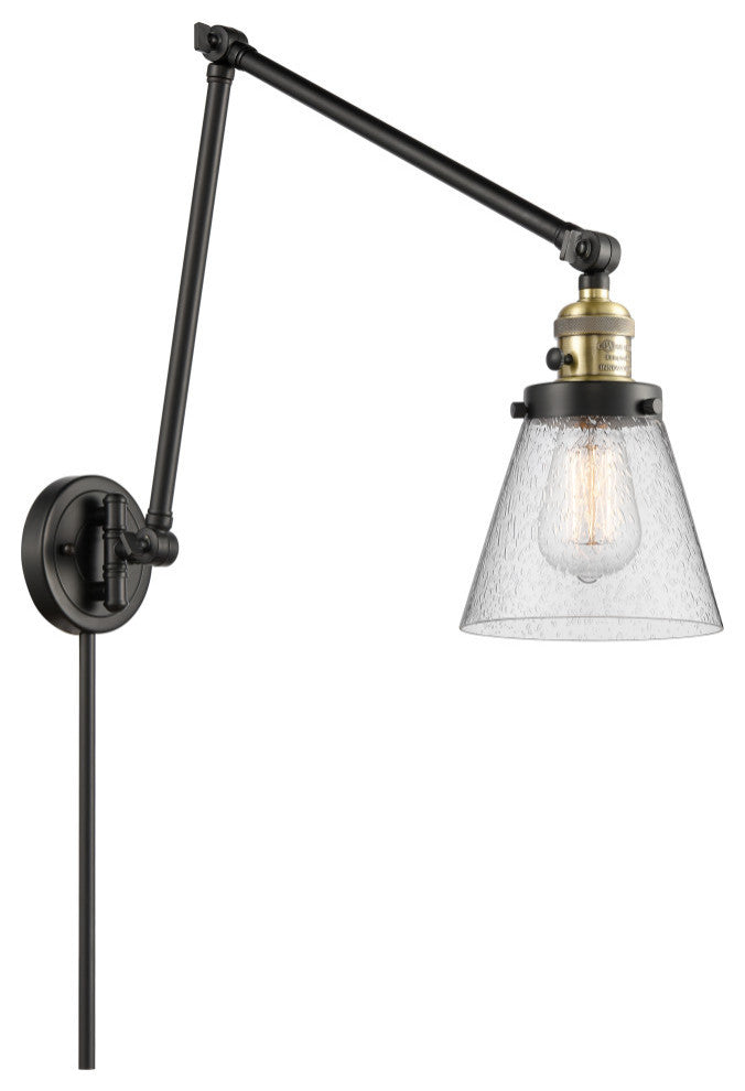 Cone Swing Arm With Switch, Black Antique Brass, Seedy, Seedy