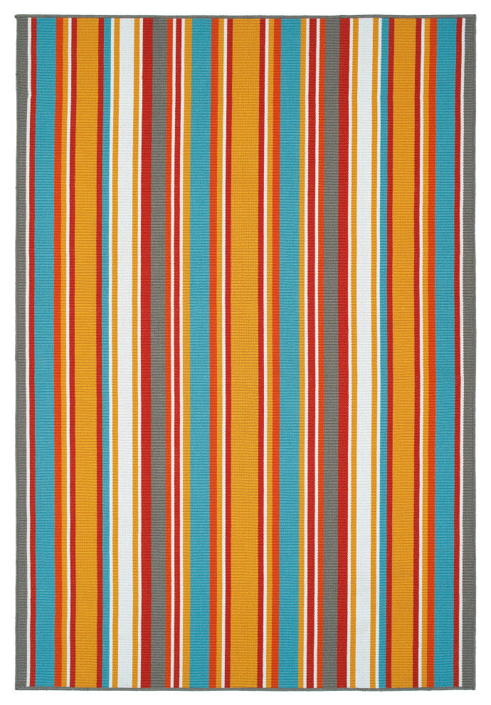 Voavah Orange 5' x 7'6" Rectangle Area Rug