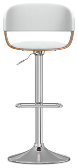 Lowell Adjustable Swivel Bar Stool, White