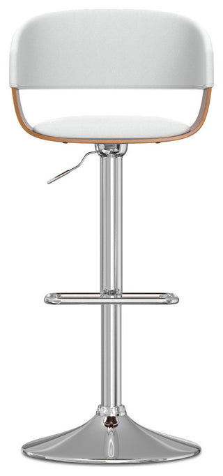 Lowell Adjustable Swivel Bar Stool, White