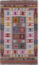Reversible Flat Weave Kilim Wool Rug 5' 0" X 8' 0" Q10545