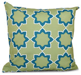 Bohemian 2, Geometric Print Pillow, Teal, 20"x20"