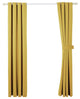 Serenta Black Out Curtains 4 Piece Sets, Jo Joba Yellow, 54" X 63"