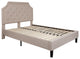 Brighton Full Size Tufted Upholstered Platform Bed, Beige