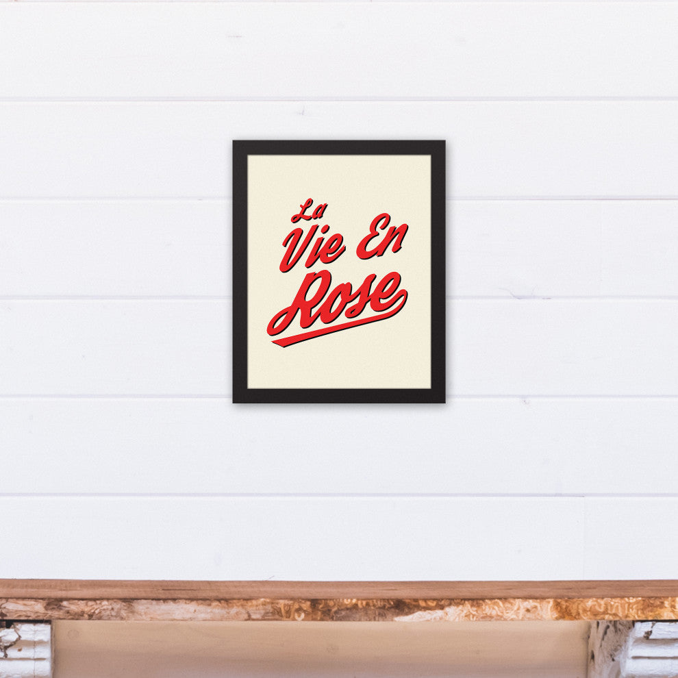 La Vie En Rose 11x14 Black Framed Canvas