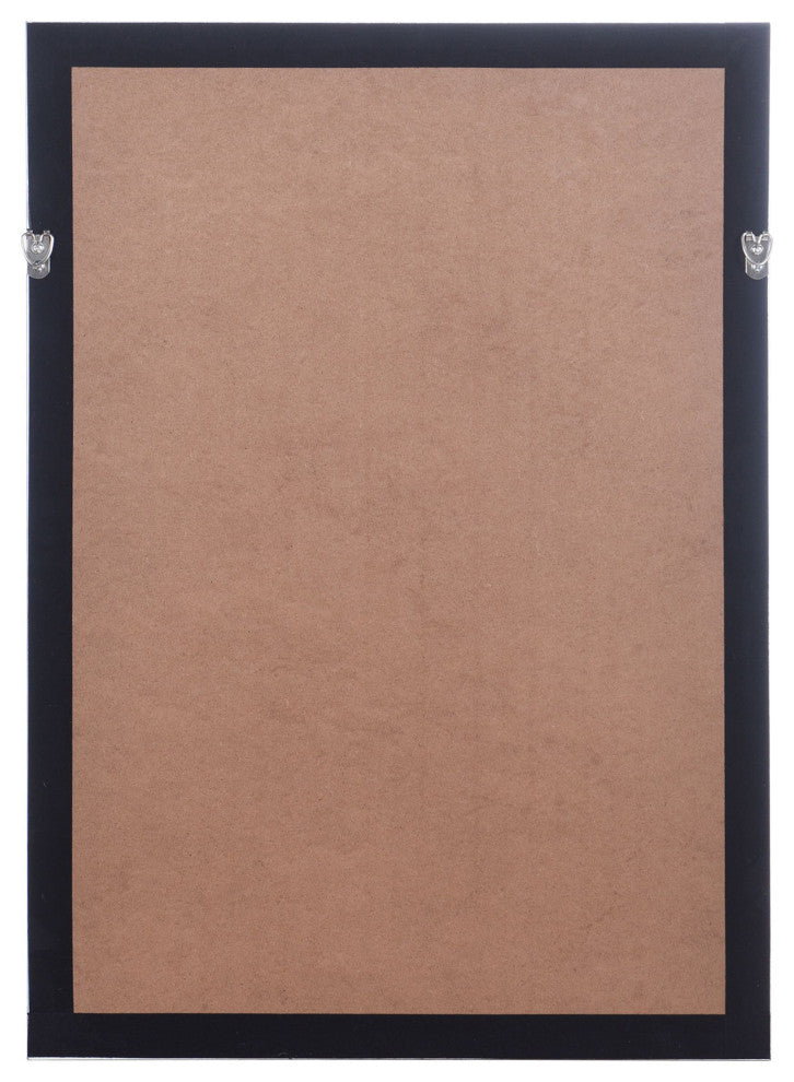 Two Tone II Woven Shadow Box Wall Art Black, White Finish Natural Frame