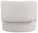 Como Boucle Fabric Upholstered Accent Chair, Cream
