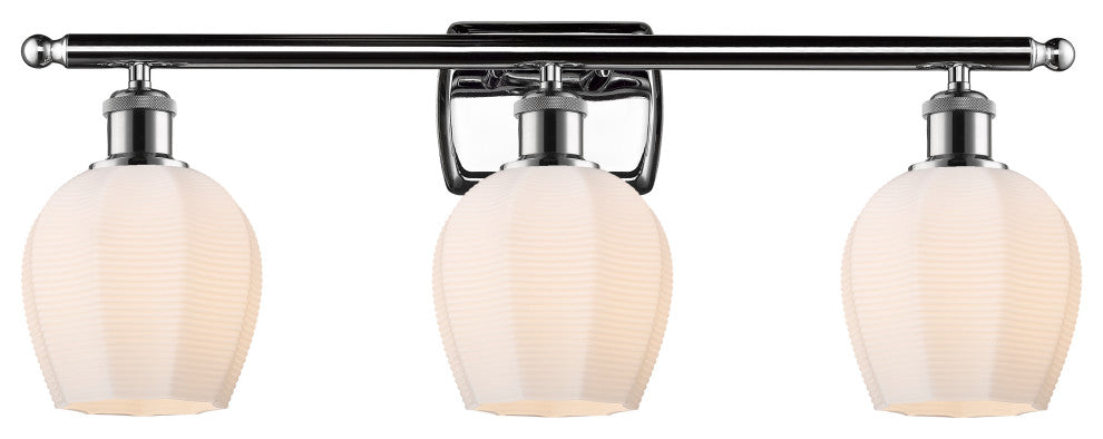 Innovations 516-3W-PC-G461-6-LED 3 Light Bath Vanity Light, Polished Chrome