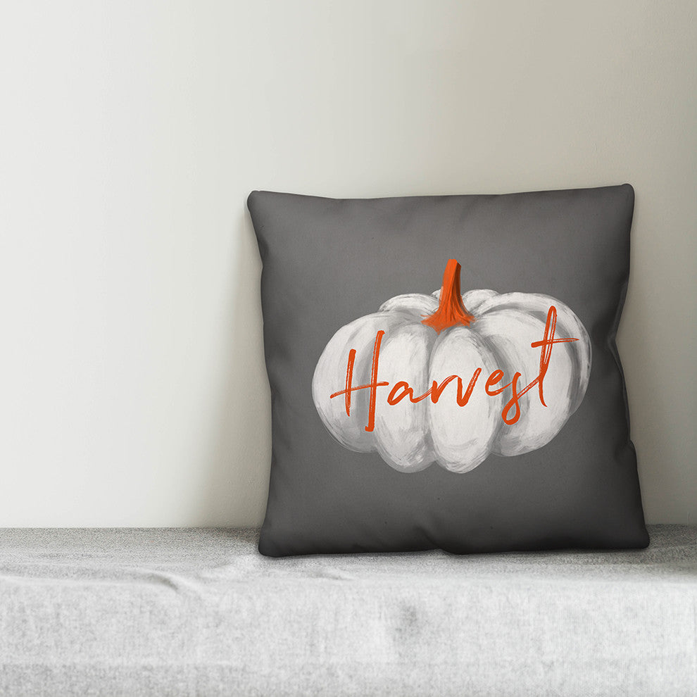 Harvest White Pumpkin Throw Pillow