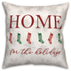 Home For Holidays Stockings 5 18x18 Spun Poly Pillow