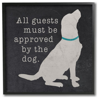 Guests Approved by Dog Family Pet Welcome Greeting,1pc, each 12 x 12