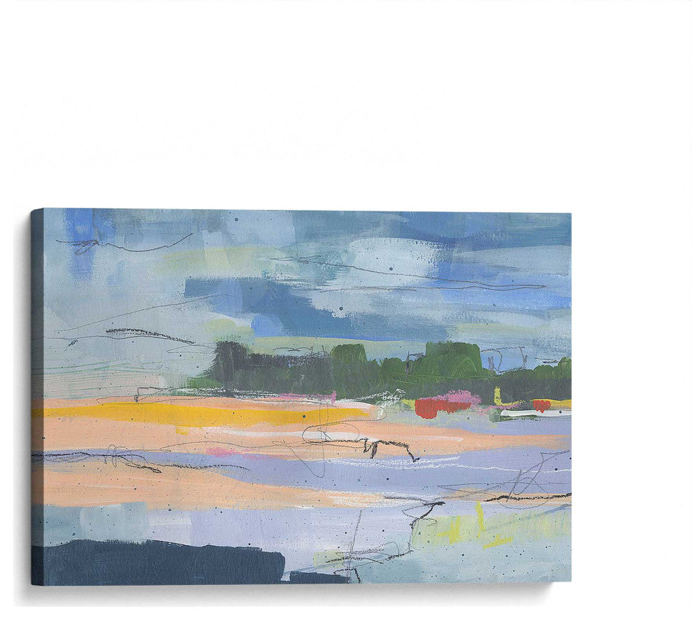 "Twilight's First Glow" - Abstract Dusk Canvas Art