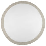 French Home Linen 94" Rotunda Tablecloth White and Beige