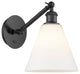 Innovations 317-1W-BK-GBC-81-LED 1-Light Sconce, Matte Black