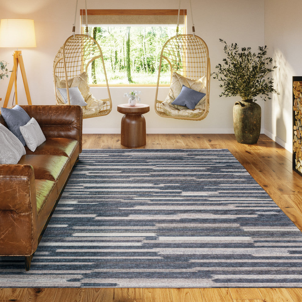 Indoor/Outdoor Sedona SN8 Slate Machine Washable 8' x 10' Rug