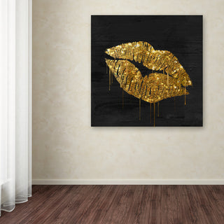 Color Bakery 'Golden Lips' Canvas Art, 18x18