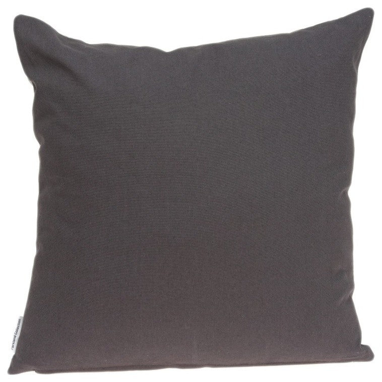 Parkland Collection Mudra Transitional Gray Pillow Cover With Poly Insert