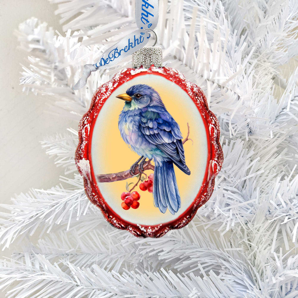Bluebird Mercury Glass Ornaments Wildlife Holiday Decor