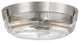 Martin 2-Light Brushed Nickel Finish Flush Mount 13"x13"x4.25"