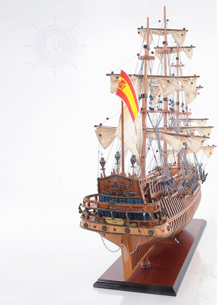 San Felipe Open Hull Museum-quality Fully Assembled Wooden Model Ship