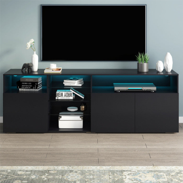 Universal Entertainment Center black modern TV stand