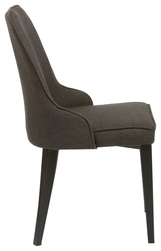 Carmen Upholstery Dining Chairs, Set of 2, Dark Gray