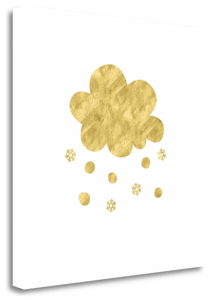 "Snow" By Linda Woods, Giclee Print on Gallery Wrap Canvas, Ready to Hang