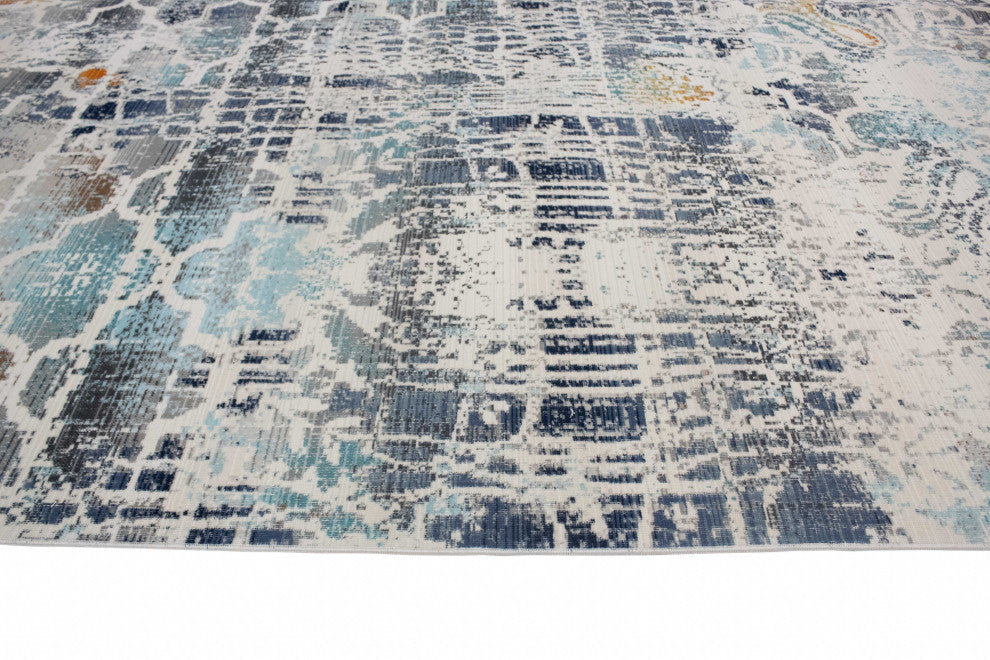 Noori Rug Low-Pile Todd Ivory/Blue Rug