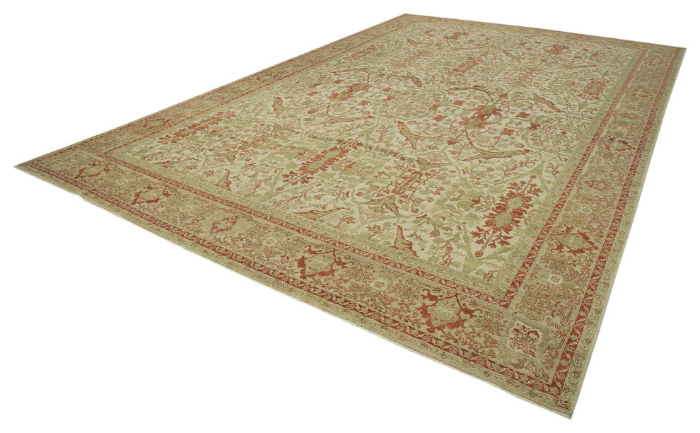 Rug N Carpet - Handwoven Oriental 11' 9" x 18' 4" Large Oushak Area Rug