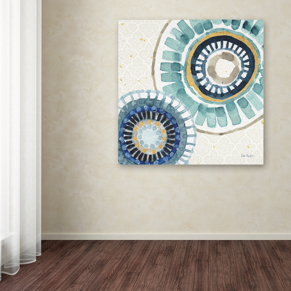 Lisa Audit 'Indigold XV' Canvas Art, 18"x18"