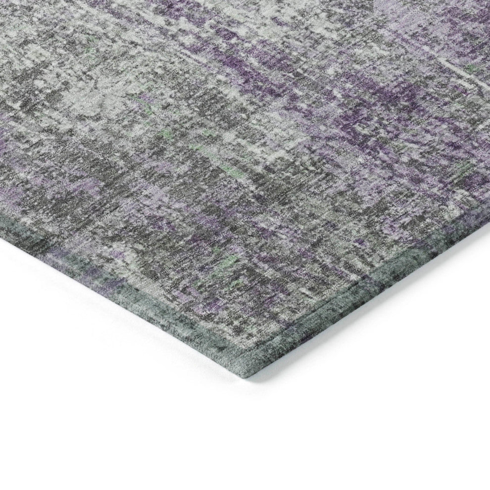 Machine Washable Indoor/Outdoor Chantille ACN1765 Plum 5' x 7'6" Rug